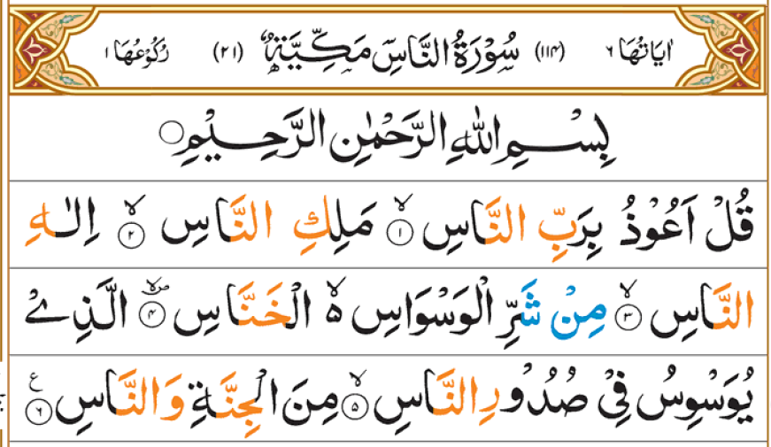 Surah An-Naas In Hindi Translation
